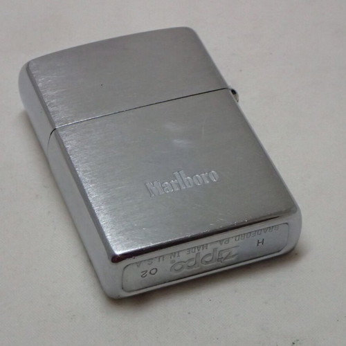Zippo Marlboro Flavor Lighter used, vintage 2002 double-sided