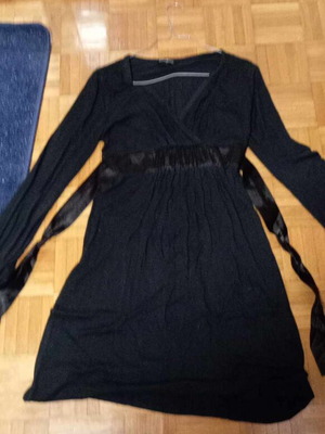 Artisti Italiani Small black dress used with satin ribbon