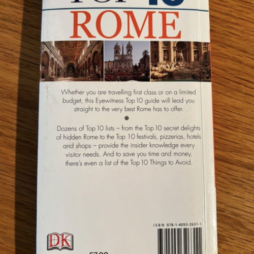 DK Eyewitness Top 10 Rome travel guide new, English