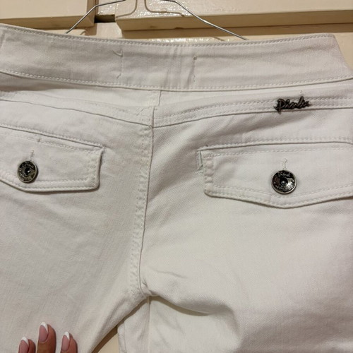 PNK Jeans White Low-Waisted Y2K Denim Pants like new, size S