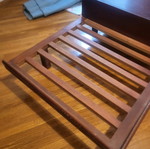 Wooden solid sofa bed used with nightstand