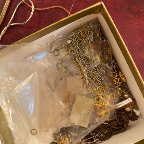 Jewelry making materials used, stones, chains, clasps