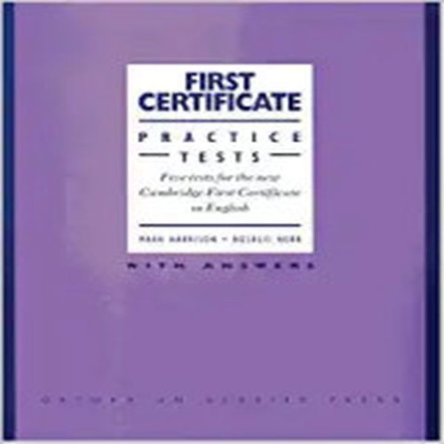 First Certificate Practice Tests book like new