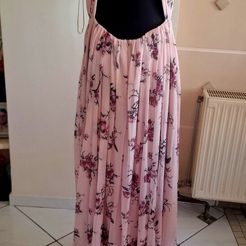Marchesa Notte Bridesmaids maxi dress, floral, pink