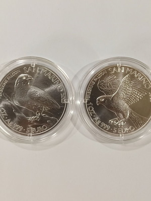Silver ounces San Marino 2025/2026 new, 2 pieces 999