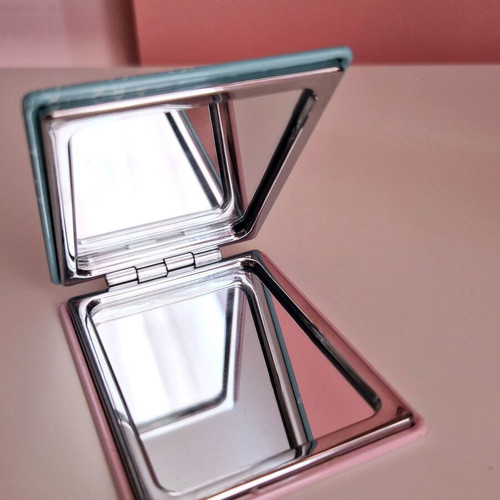 Metal double mirror turquoise - pink "You Look So Pretty" new