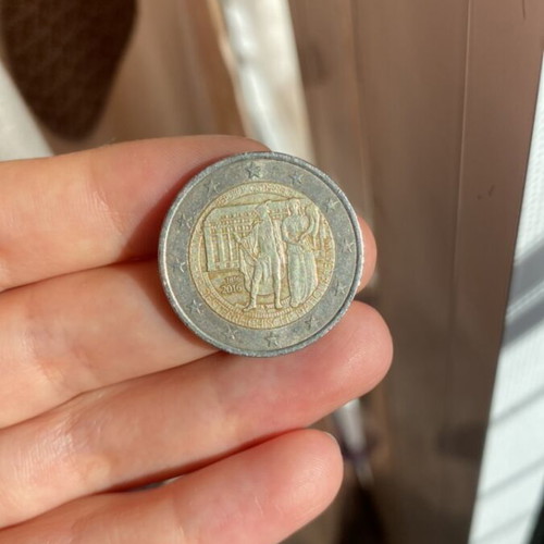 Collectible 2 euro coin used