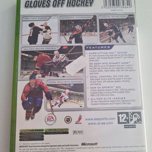 Xbox NHL 2004 used with case and disc