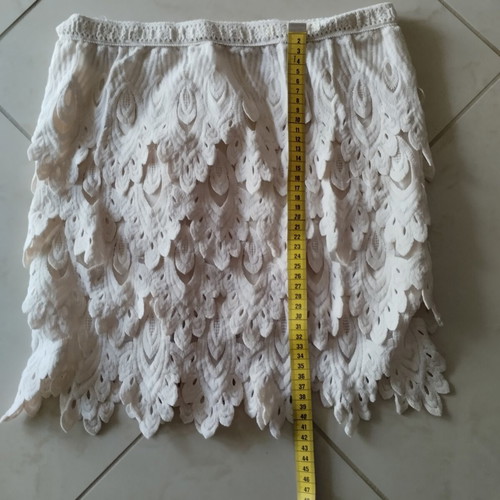 Mini lace summer skirt, beach style, size S M