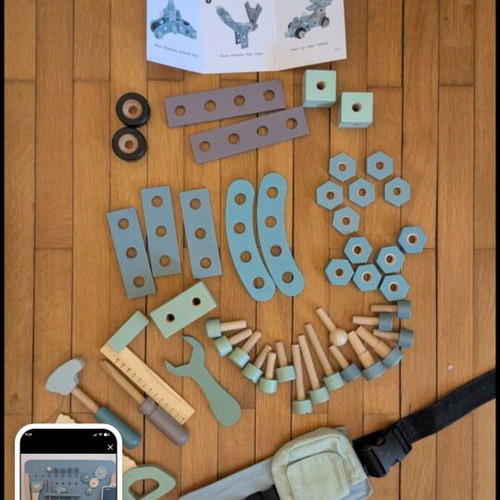 Little Dutch wooden toolbox with tools and accessories