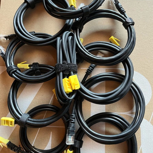 Cat5e Ethernet cables new, pack of 10 black