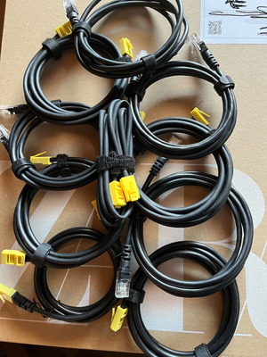 Καλώδια Cat5e Ethernet καινούργια, πακέτο 10 τεμαχίων μαύρα