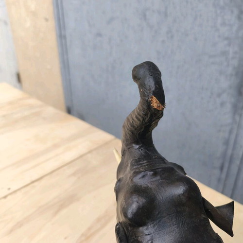 Leather elephant figurine used, from the 60s-70s