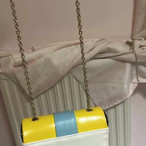 Axel bag used, crossbody, white with discoloration