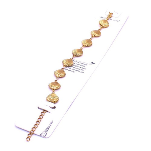 Bracelet with shells made of stainless steel, new