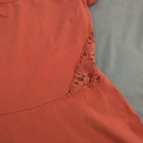 Aniston midi dress coral with lace, like new, size M
