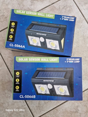 KlaussTech solar lamps with LED and motion sensor, set of 2