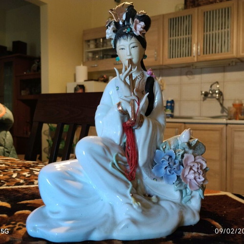 Chinese Porcelain Figure Celestial Maiden used, 28cm