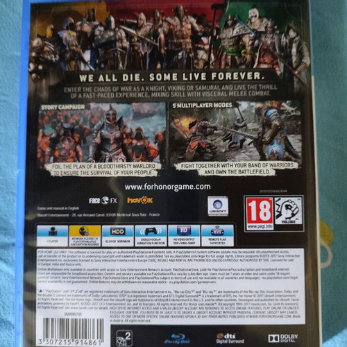 For Honor PS4 like new