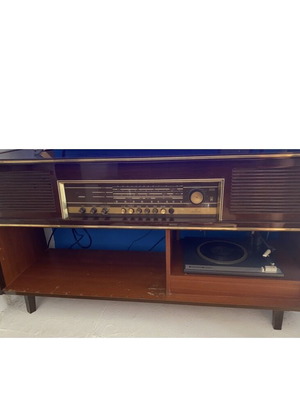 Vintage Philips ραδιογραμμόφωνο με πικάπ μεταχειρισμένο, χρειάζεται επισκευή