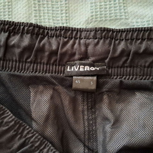 Livergy men's swim shorts black with palm print size S new