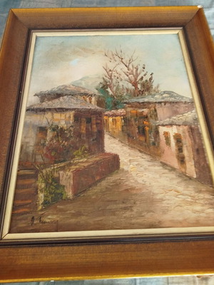 Painting by Th. Gionis used, 63x53 cm