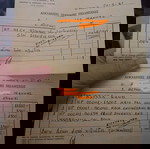 δύο αποδείξεις αγοράς υπολογιστή χειρός hp του 1981