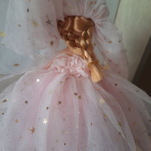 Kawaii Princess Doll like new with Pink Tulle Dress and Veil