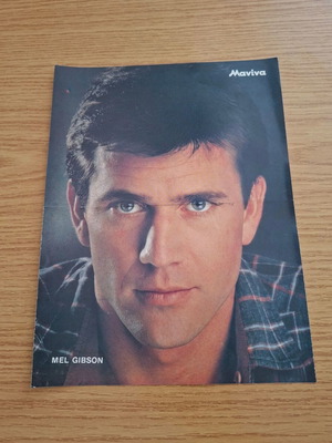 Αφίσα Mel Gibson Robert Redford μεταχειρισμένη από περιοδικό Μανίνα δεκαετίας 90