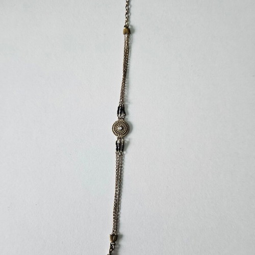 Ethnic bronze bracelet used with chains and zircon Satellite Paris