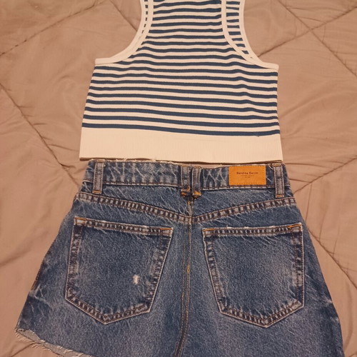Bershka set new, white and blue
