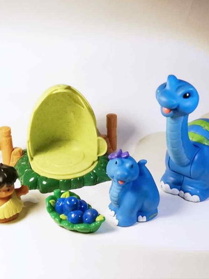 Fisher Price Little People Lil' Dino Brontosaurus toy set used