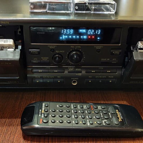 Technics RS TR 575 double cassette deck like new with remote