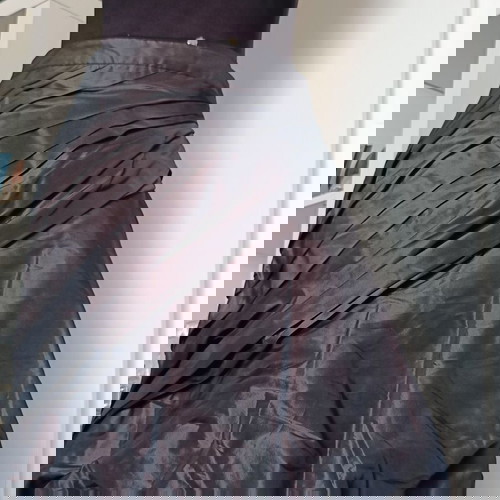 Max Mara draped silk skirt M new, brown