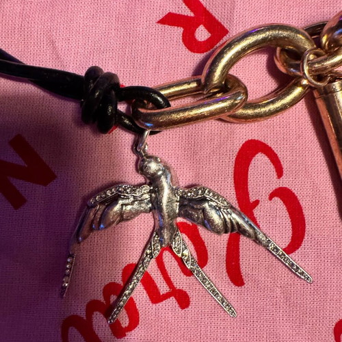 Zara x Kate Moss Limited Edition keychain like new, black and silver
