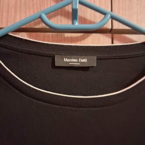Massimo Dutti women's short-sleeve blouse like new, black, medium