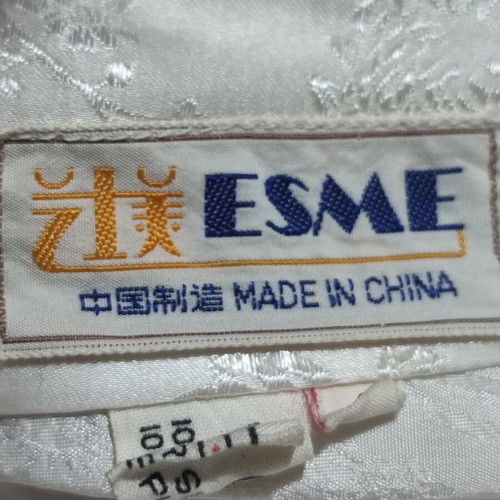 Esme Kimono new, 100% pure silk, white, XL–2XL