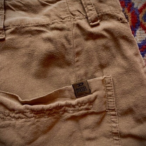 Diesel set with white T-shirt and brown bermuda shorts used, size M