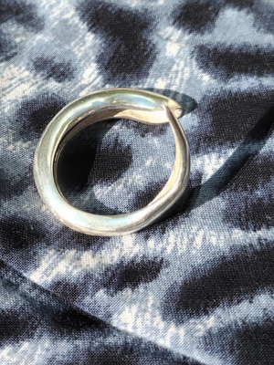 Horn silver ring 925