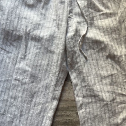 H&M striped summer pants size M, like new, grey and beige