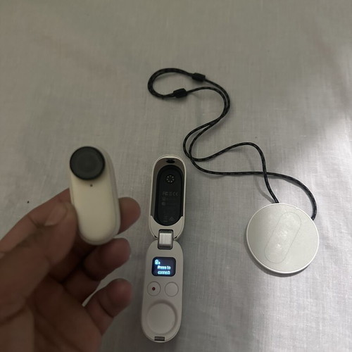 Insta 360 GO 2 camera used with 32 GB memory and magnetic necklace