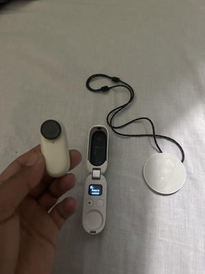 Insta 360 GO 2 camera used with 32 GB memory and magnetic necklace