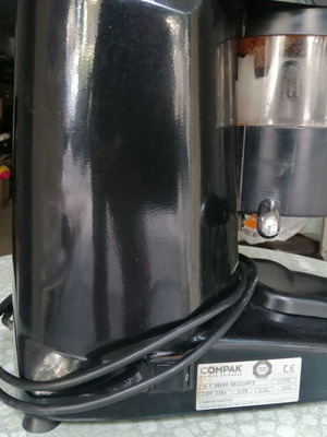 Compak K5 coffee grinder used, black