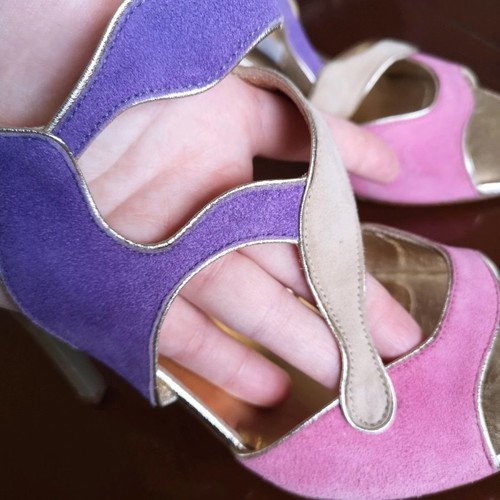 J.Bournazos sandals used, size 37, pink