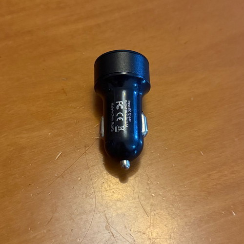 Double USB Car Charger used, 2.1A output