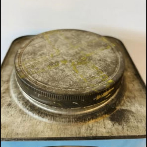 Cypriot Tin Box Used Large Collectible from 1960