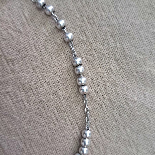 Silver Anklet 925 with 3 mm Beads like new