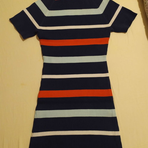 Minkpink dress used, mini fitted with colorful stripes