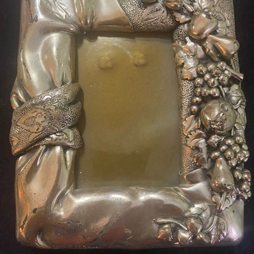 Silver-plated 925 frame used, old, small tabletop