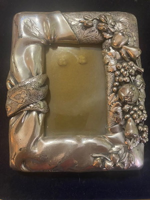Silver-plated 925 frame used, old, small tabletop